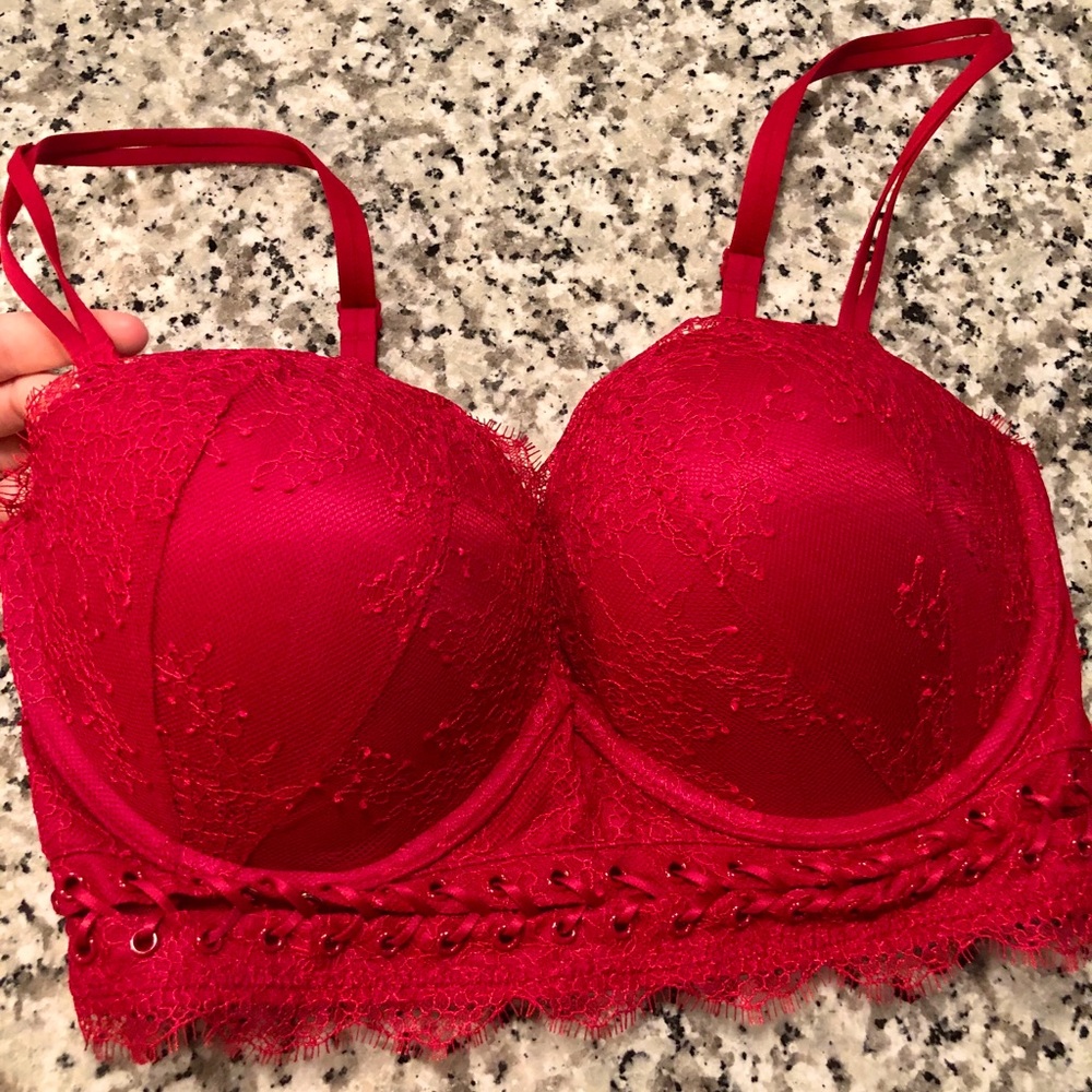 Victoria’s Secret red lace push up